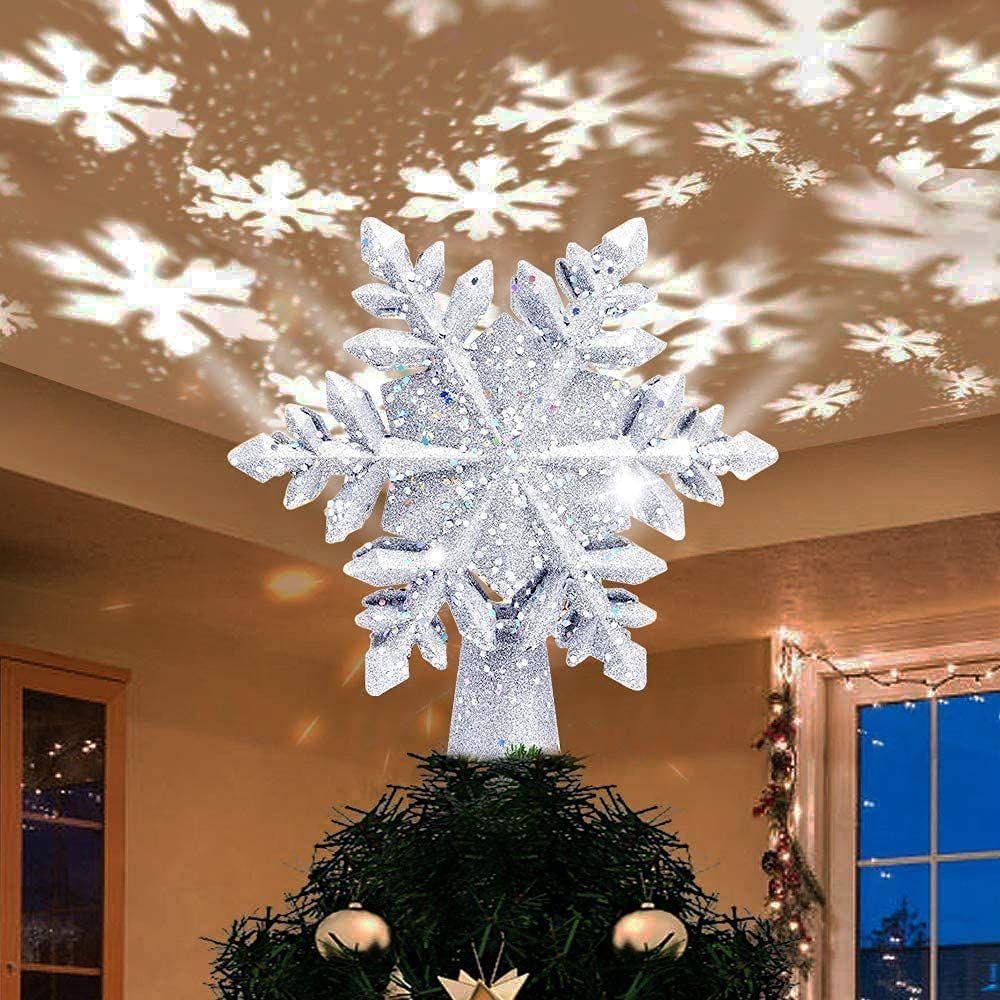 Snowflake 3D White Snowflake Projector LED Christmas Tree Topper Lighted Christmas Tree Decorations серебряный
Snowflake 3D White Snowflake Projector LED Christmas Tree Topper Lighted Christmas Tree Decorations серебряный