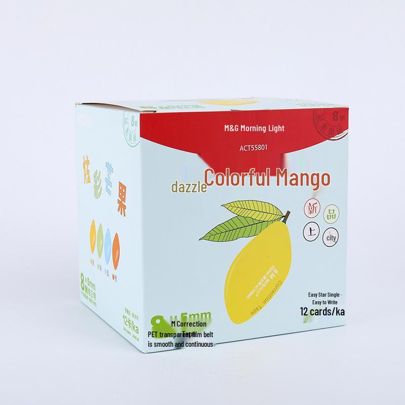 Colorful Mango Student Correction Tape - 8m, Cute & Creative, 12 pcs/box
Colorful Mango Student Correction Tape - 8m, Cute & Creative, 12 pcs/box