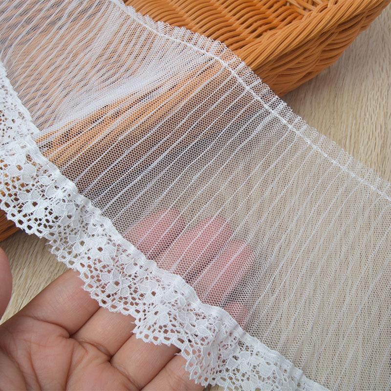 White Black Elastic Mesh Pleated Tulle Lace Fabric Embroidered Ribbon Trim For DIY Crafts Curtains Garment Dress Supplies Renda 1 yard
White Black Elastic Mesh Pleated Tulle Lace Fabric Embroidered Ribbon Trim For DIY Crafts Curtains Garment Dress Supplies Renda 1 yard