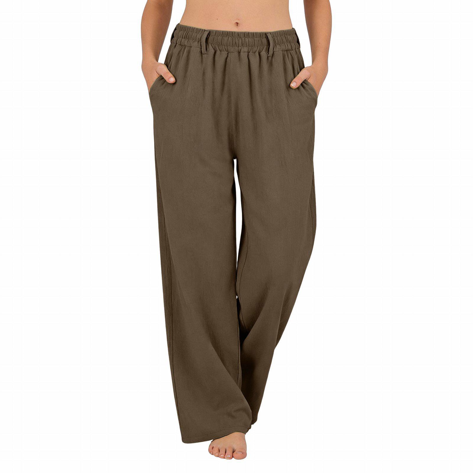 Ladies Fashionable Color Straight Leg Pants With High Waist Pockets Casual Pants L коричневий
Ladies Fashionable Color Straight Leg Pants With High Waist Pockets Casual Pants L коричневий