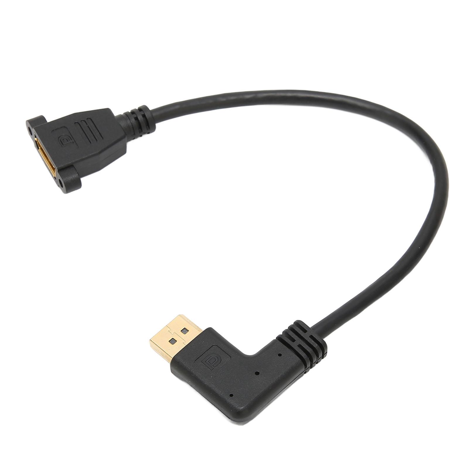 Кабель Displayport з прямим кутом, подвійний отвір, що замикається, 4K HD, 90-градусний колінчастий адаптер Displayport
Кабель Displayport з прямим кутом, подвійний отвір, що замикається, 4K HD, 90-градусний колінчастий адаптер Displayport