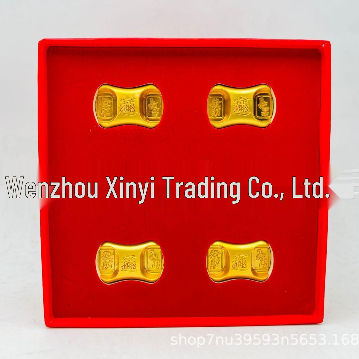 Golden Ingot Hair Ornament: Antique-style Alloy Gift for Wealth and Prosperity, Ideal for Entrances and Sales Promotions. YDF89
Golden Ingot Hair Ornament: Antique-style Alloy Gift for Wealth and Prosperity, Ideal for Entrances and Sales Promotions. YDF89