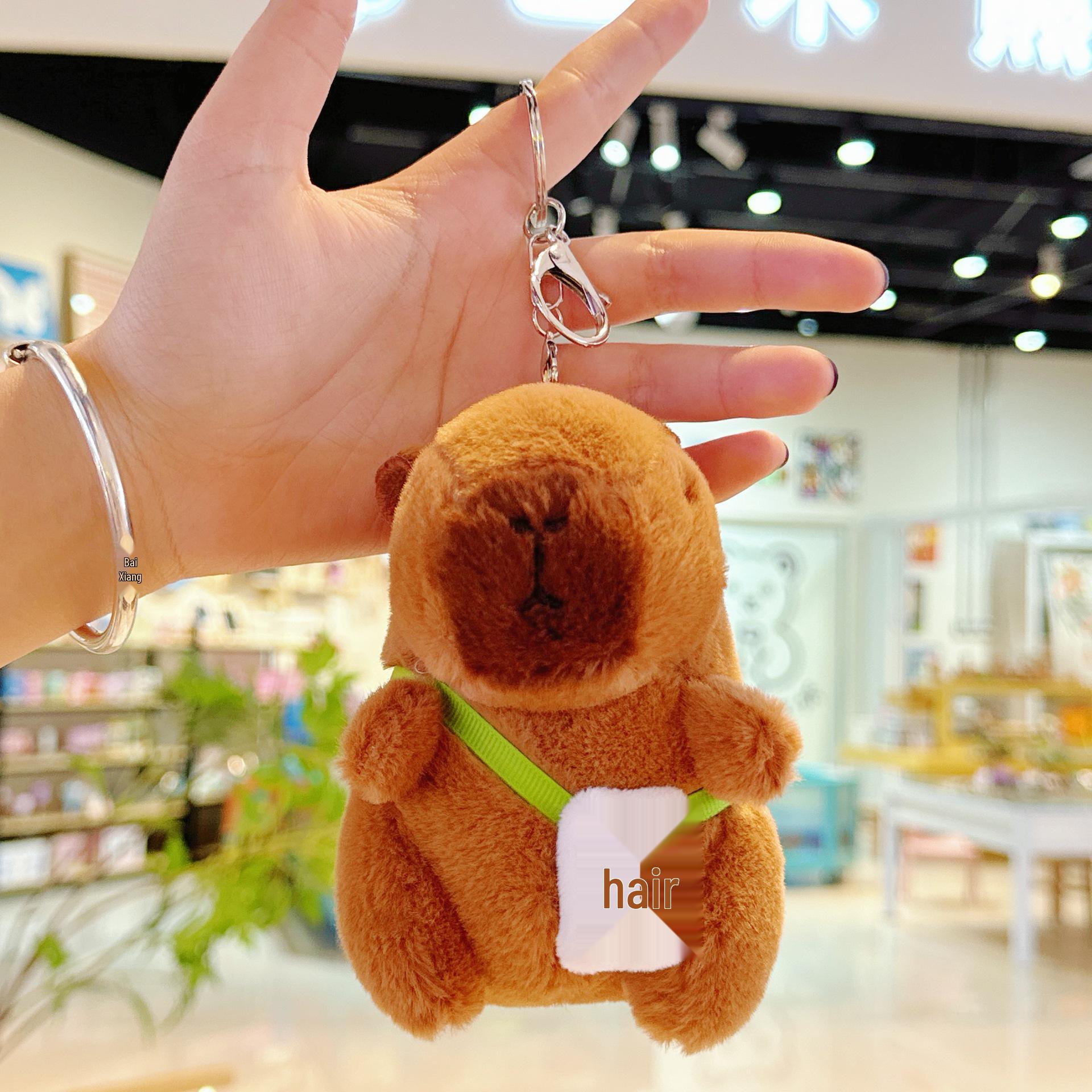 Capybara Pendant Plush Doll Backpack Keychain - Internet Celebrity Hot-Selling Bag Charm Approximately 11 cm tall
Capybara Pendant Plush Doll Backpack Keychain - Internet Celebrity Hot-Selling Bag Charm Approximately 11 cm tall
