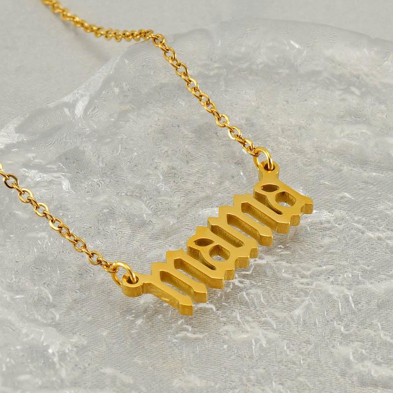 New Fashion Stainless Steel Simple MAMA Necklace Mother s Day Titanium Steel Clavicle Chain Unisex золотой
New Fashion Stainless Steel Simple MAMA Necklace Mother s Day Titanium Steel Clavicle Chain Unisex золотой