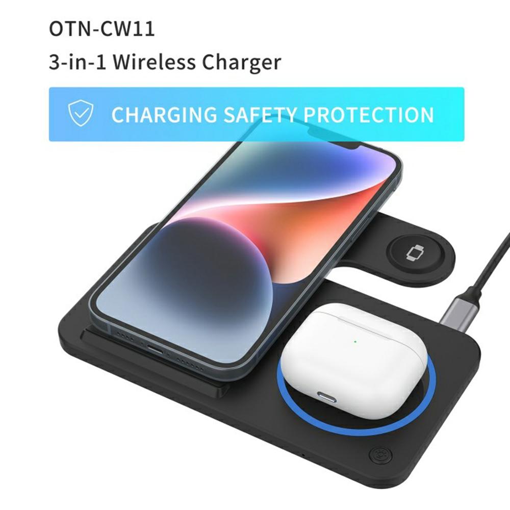 ONTEN CW11 3-in-1 Foldable Wireless Charger Fast Charging Dock for Phone TWS Earbuds Smart Watch
ONTEN CW11 3-in-1 Foldable Wireless Charger Fast Charging Dock for Phone TWS Earbuds Smart Watch