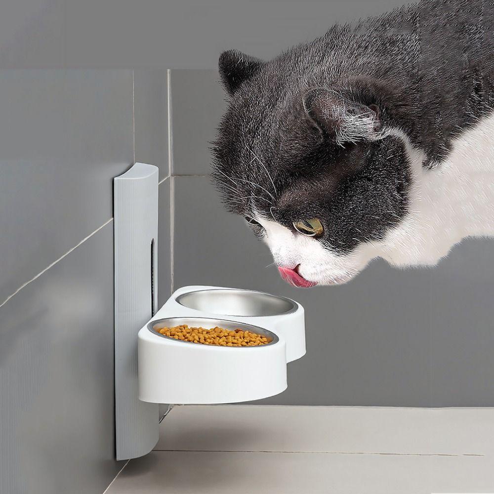 Wall-mounted Elevated Cat Bowl Adjustable Height Cat Feeder Drinker Cat Water Food Bowl Indoor сірий/білий
Wall-mounted Elevated Cat Bowl Adjustable Height Cat Feeder Drinker Cat Water Food Bowl Indoor сірий/білий