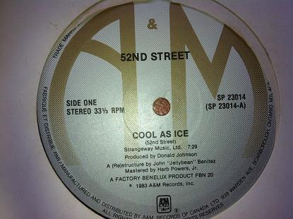 12inch Record 52ND STREET Cool As Ice SP23014 AM Records 1983 Canada SoulFunk Used
12inch Record 52ND STREET Cool As Ice SP23014 AM Records 1983 Canada SoulFunk Used