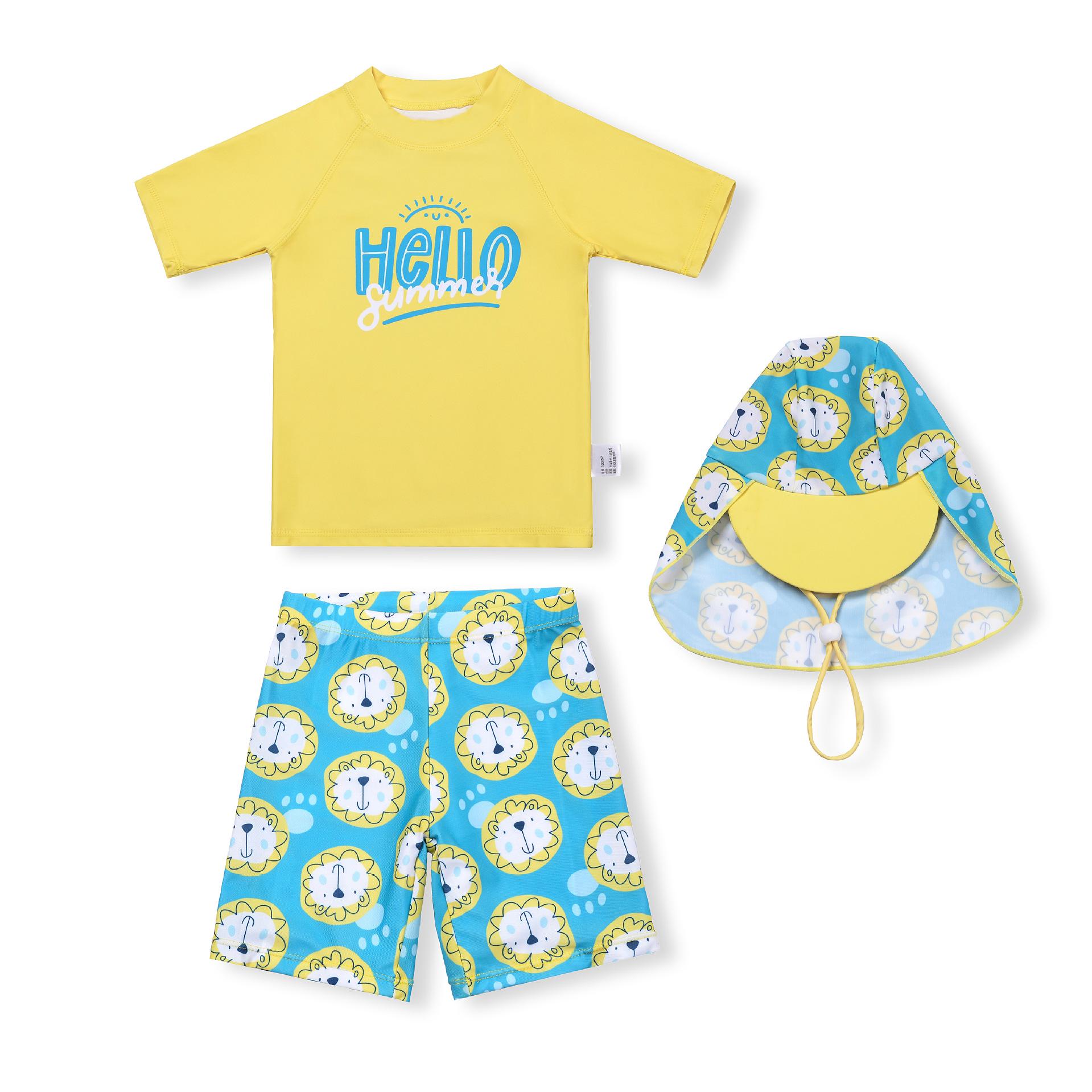 Cross-Border Kids Short Sleeve Sun Protection Lion Swimsuit Set 150 (Height 140cm, Weight up to 29kg)
Cross-Border Kids Short Sleeve Sun Protection Lion Swimsuit Set 150 (Height 140cm, Weight up to 29kg)