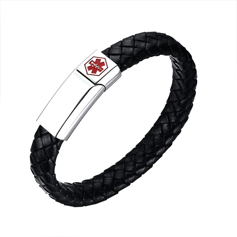 Medical Alert ID Bracelets Stainless Steel Engravable DIABETES ALLERGY SOS Women Men Braided Leather Bracelet NO Engraved
Medical Alert ID Bracelets Stainless Steel Engravable DIABETES ALLERGY SOS Women Men Braided Leather Bracelet NO Engraved