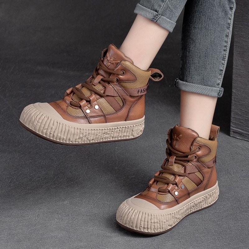 Johnature, короткие сапоги из натуральной кожи в стиле ретро, женская универсальная обувь на толстой подошве для отдыха на плоской платформе
Johnature, короткие сапоги из натуральной кожи в стиле ретро, женская универсальная обувь на толстой подошве для отдыха на плоской платформе