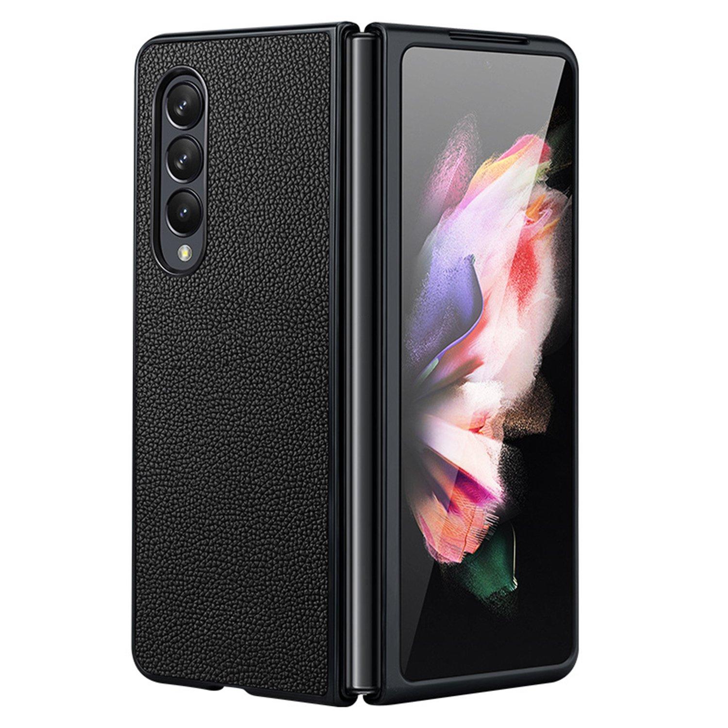For Samsung Galaxy Z Fold4 5G Litchi Texture Anti-scratch Cell Phone Cover Genuine Leather Cowhide Leather Coated PC Folding Case Blue
For Samsung Galaxy Z Fold4 5G Litchi Texture Anti-scratch Cell Phone Cover Genuine Leather Cowhide Leather Coated PC Folding Case Blue