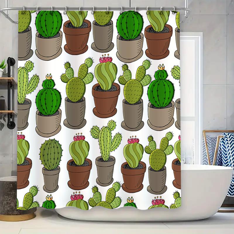 Hand-Drawn Cactus Shower Curtain Bathroom Decor Set For Home Decoration Green Plants Pattern Wall Hanging Size: 72 X 84 (183Cmx2 W60H190(CM)-1 Pcs
Hand-Drawn Cactus Shower Curtain Bathroom Decor Set For Home Decoration Green Plants Pattern Wall Hanging Size: 72 X 84 (183Cmx2 W60H190(CM)-1 Pcs