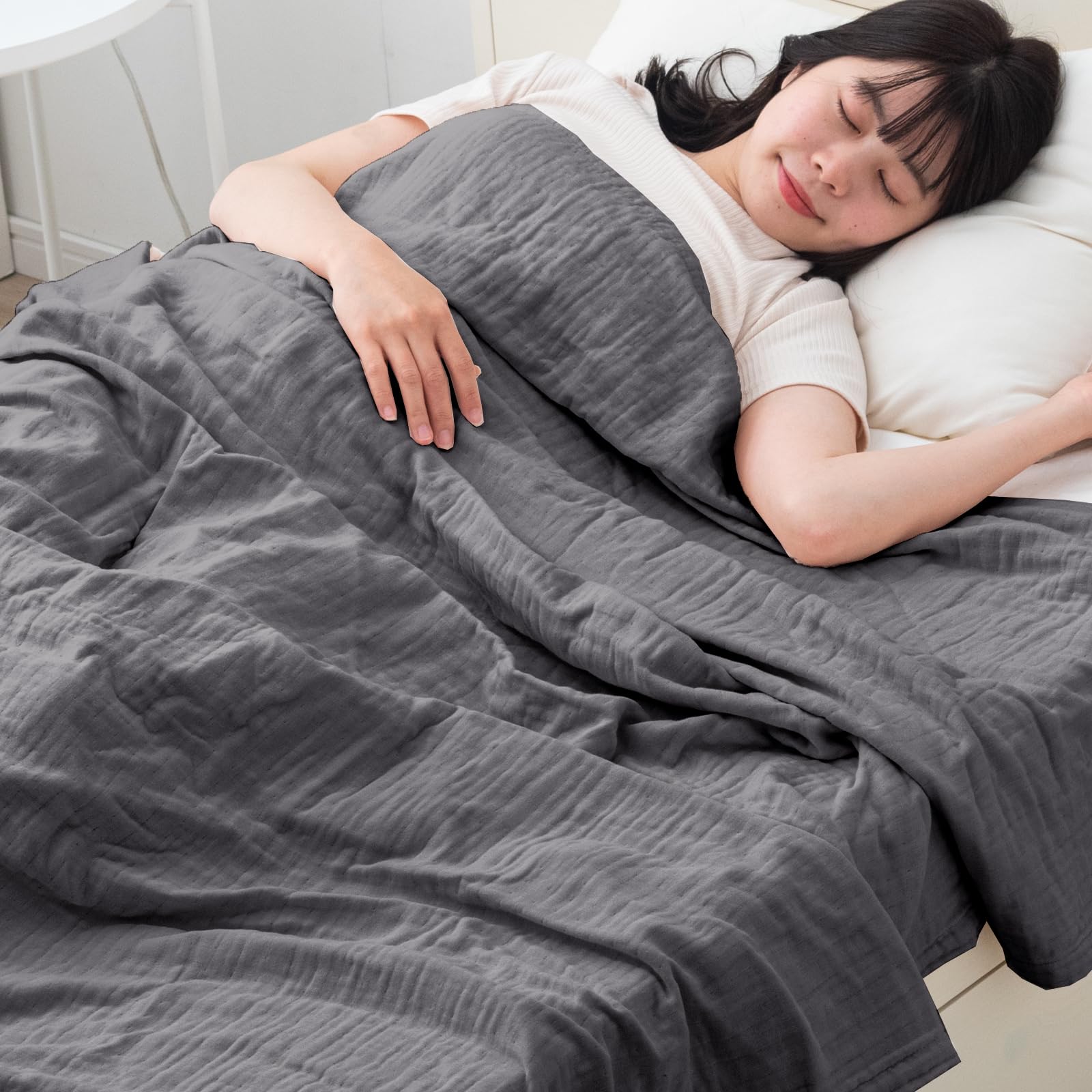 Tansu no Gen Марля Экстра 200 x Полотенце 18900005 Одеяло, Двуспальное, 100% Хлопок, Широкое, 5-слойная марля, Стираемое, 210см, Одеяло, Хлопок, Одеяло, (107686)