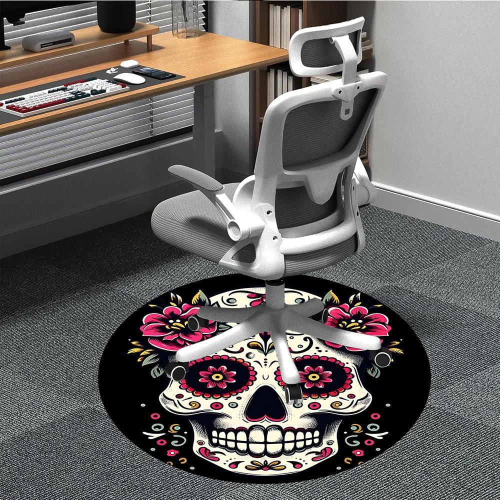 1pc Sugar Skull Flowers Office Round Area Rug, Under Office Chairs Bedroom Living Room Home Decor, Room Deco, Available in Various Sizes 80cm
1pc Sugar Skull Flowers Office Round Area Rug, Under Office Chairs Bedroom Living Room Home Decor, Room Deco, Available in Various Sizes 80cm