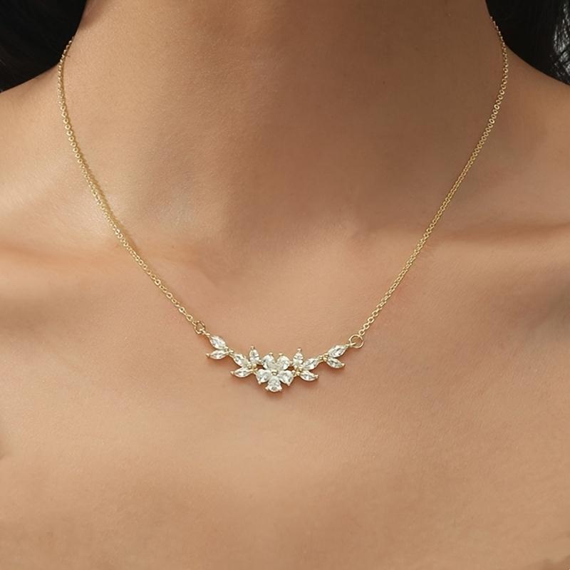 1pc Simple Fashionable Curved Design Flower Leaf Pendant Necklace – Copper-set Synthetic Zirconia, Versatile Daily Wear & Gift for Women золотистый
1pc Simple Fashionable Curved Design Flower Leaf Pendant Necklace – Copper-set Synthetic Zirconia, Versatile Daily Wear & Gift for Women золотистый