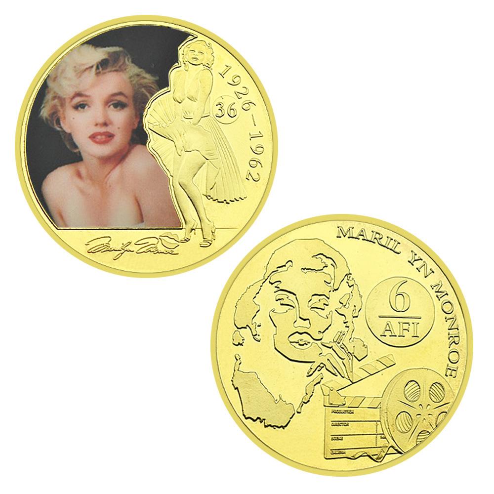 American actress Marilyn Monroe, gold-plated colored commemorative coin, celebrity merchandise, fan commemorative collection gift
American actress Marilyn Monroe, gold-plated colored commemorative coin, celebrity merchandise, fan commemorative collection gift