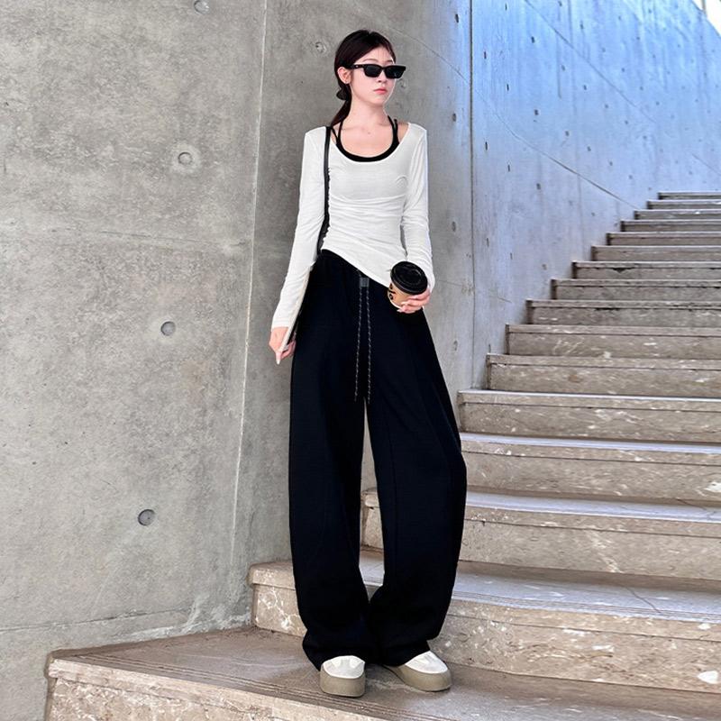 Women Solid Color Casual Versatile Wide Leg Trousers Autumn Winter Soft Jogging Sweatpants Thickened Fleece Drapey Pants S чёрный
Women Solid Color Casual Versatile Wide Leg Trousers Autumn Winter Soft Jogging Sweatpants Thickened Fleece Drapey Pants S чёрный