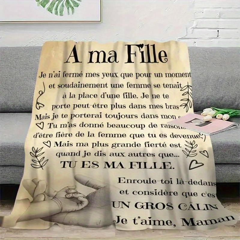 Personalized Mother Daughter Blanket Name French Love Message Soft Fleece Throw Gift Home Decor Family Theme 75x100cm
Personalized Mother Daughter Blanket Name French Love Message Soft Fleece Throw Gift Home Decor Family Theme 75x100cm