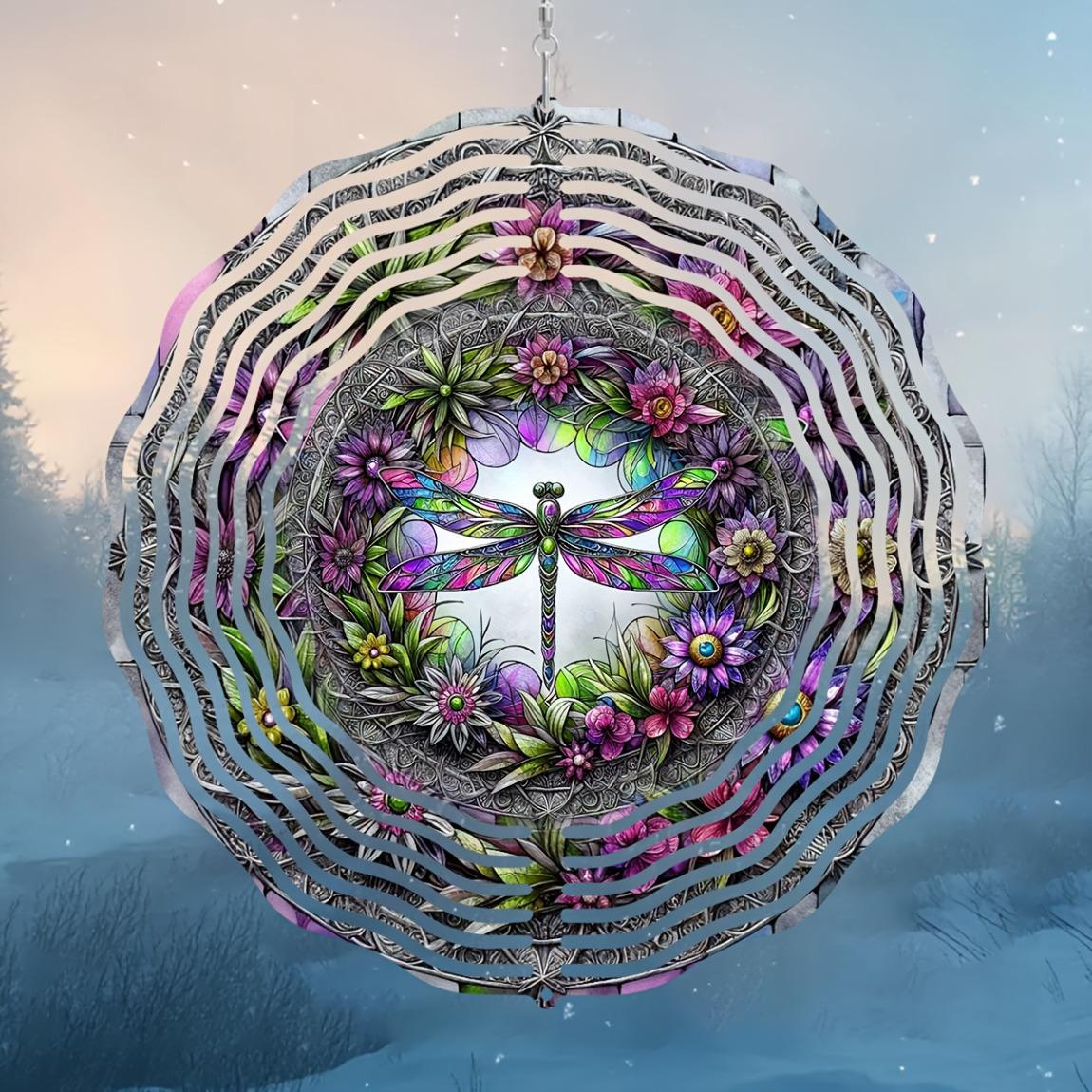Dragonfly Wind Spinner 10 Inch 3D Metal Kinetic Art for Outdoor Garden Decor with 360 Rotating Hook Hanging Ornament Gift for Housewarming 01A
Dragonfly Wind Spinner 10 Inch 3D Metal Kinetic Art for Outdoor Garden Decor with 360 Rotating Hook Hanging Ornament Gift for Housewarming 01A