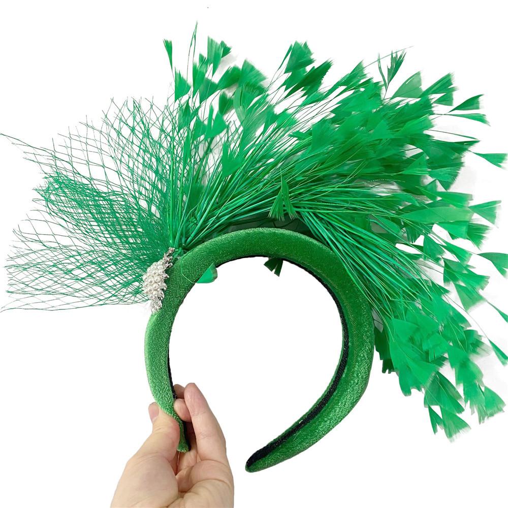 Popular Fashion Feather Hair Accessories European And American Style Princess Noble Banquet Mesh Headgear Bride Photo Headband зелений
Popular Fashion Feather Hair Accessories European And American Style Princess Noble Banquet Mesh Headgear Bride Photo Headband зелений