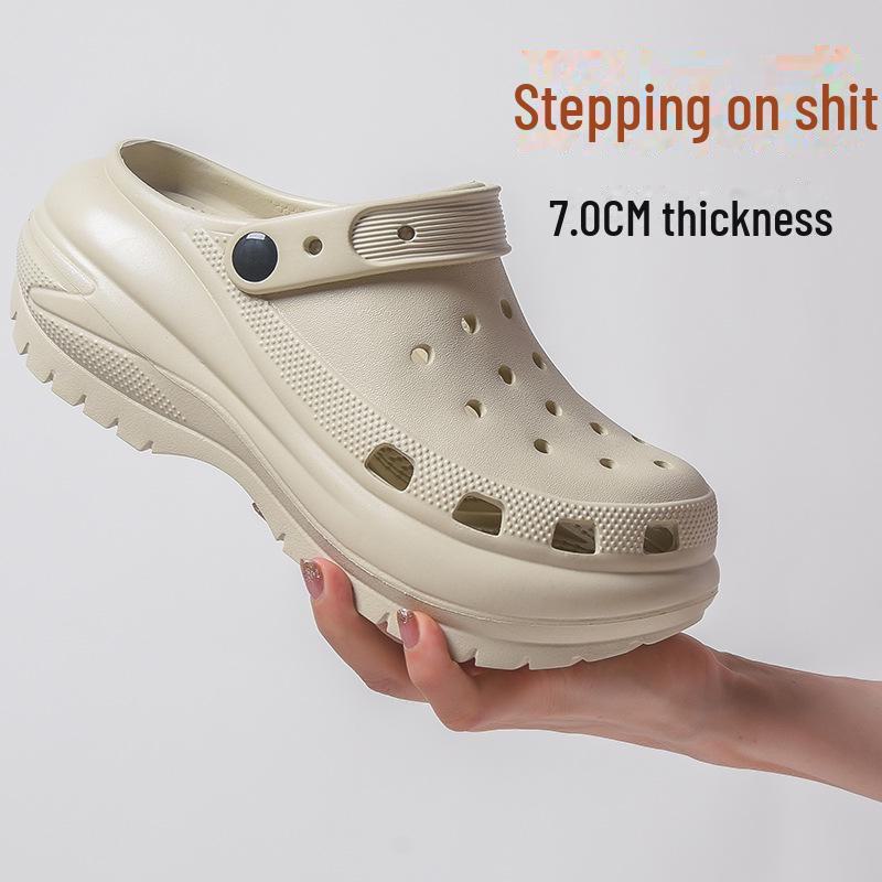 Женские летние нескользящие полутапочки на толстой подошве: Пляжные сандалии Baotou Hole для увеличения роста 41 хаки
Женские летние нескользящие полутапочки на толстой подошве: Пляжные сандалии Baotou Hole для увеличения роста 41 хаки