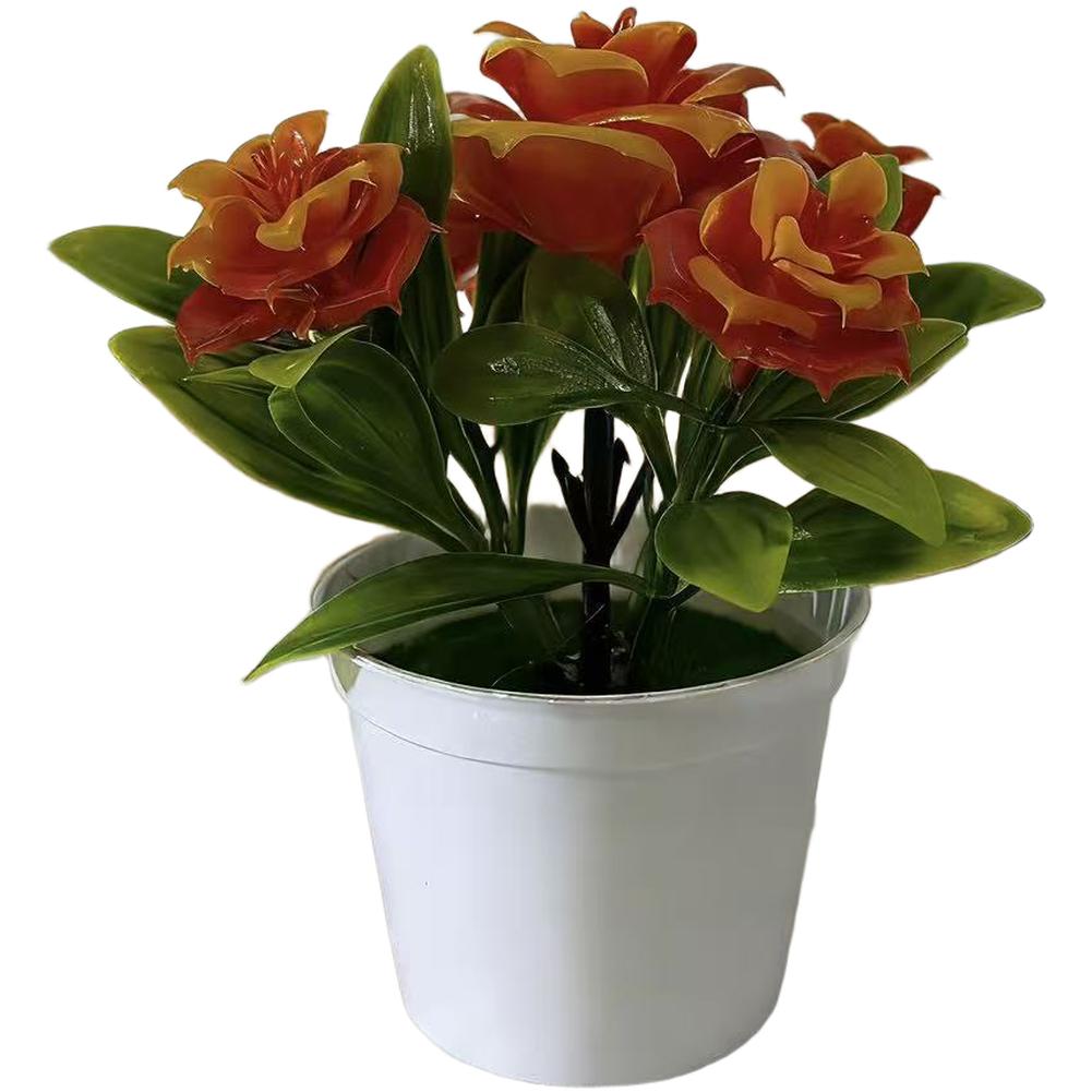 Artificial Rose Flower Plant in Pot Made of Plastic for Home Decor Tabletop Shelf 14cm Realistic Design No Water Needed помаранчевий
Artificial Rose Flower Plant in Pot Made of Plastic for Home Decor Tabletop Shelf 14cm Realistic Design No Water Needed помаранчевий