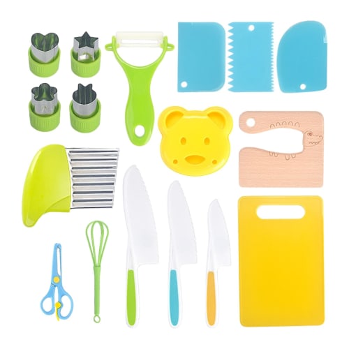 Kids Kitchen Knives, Safety Knives, Kids Cooking Set, Authentic Cooking, Perfect for Kindergarten, Daycare, and Kitchen Experiences, Includes Utensi
Kids Kitchen Knives, Safety Knives, Kids Cooking Set, Authentic Cooking, Perfect for Kindergarten, Daycare, and Kitchen Experiences, Includes Utensi