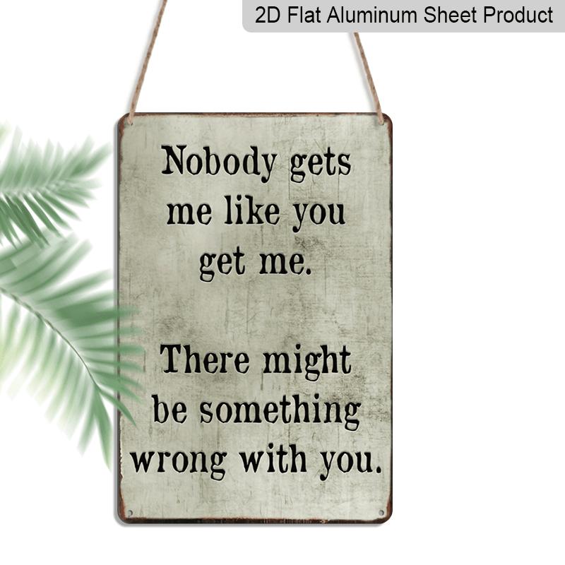 2D Flat Americana Aluminium Wall Hanging Sign - Nobody Gets Me Like You Quote Plaque, Pre-Drilled, with No Electricity Needed, for Home, Garden 20*30cm
2D Flat Americana Aluminium Wall Hanging Sign - Nobody Gets Me Like You Quote Plaque, Pre-Drilled, with No Electricity Needed, for Home, Garden 20*30cm