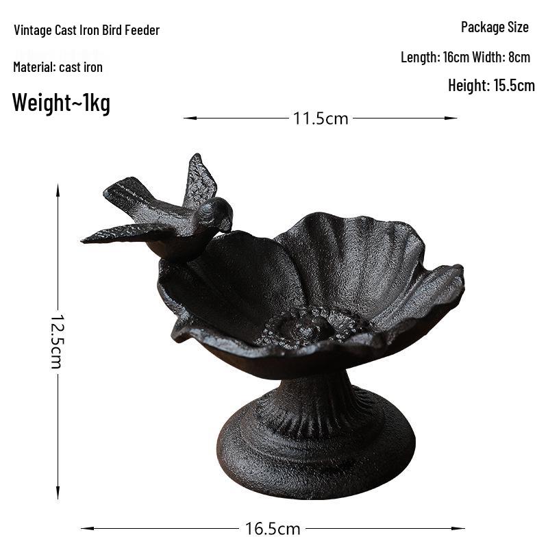 Retro American Cast Iron Bird Feeder Ornament for Home, Garden, or Balcony Decor
Retro American Cast Iron Bird Feeder Ornament for Home, Garden, or Balcony Decor