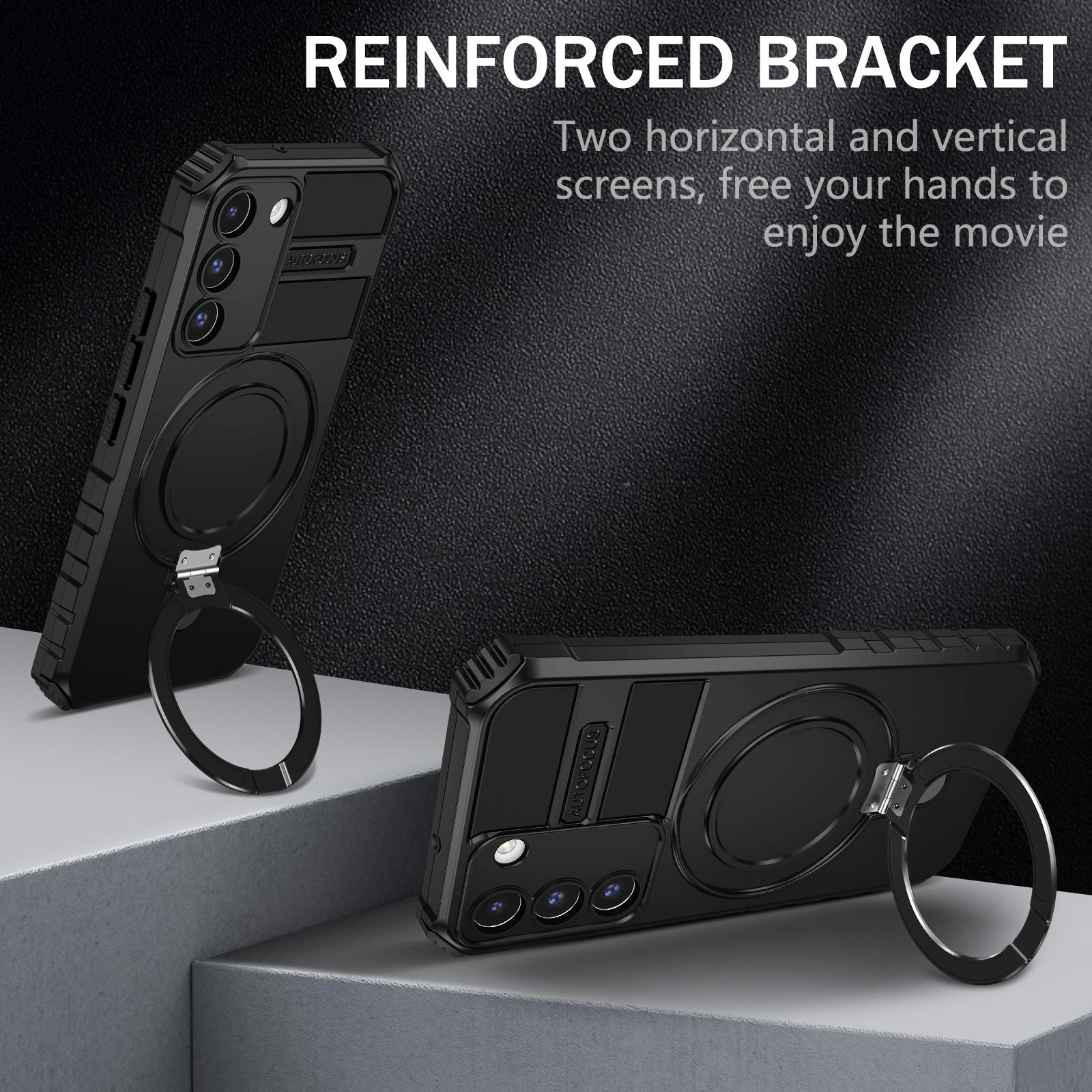 For Samsung Galaxy S22 5G Compatible with MagSafe PC+TPU Phone Case Magnetic Finger Grip Kickstand Cover Black
For Samsung Galaxy S22 5G Compatible with MagSafe PC+TPU Phone Case Magnetic Finger Grip Kickstand Cover Black