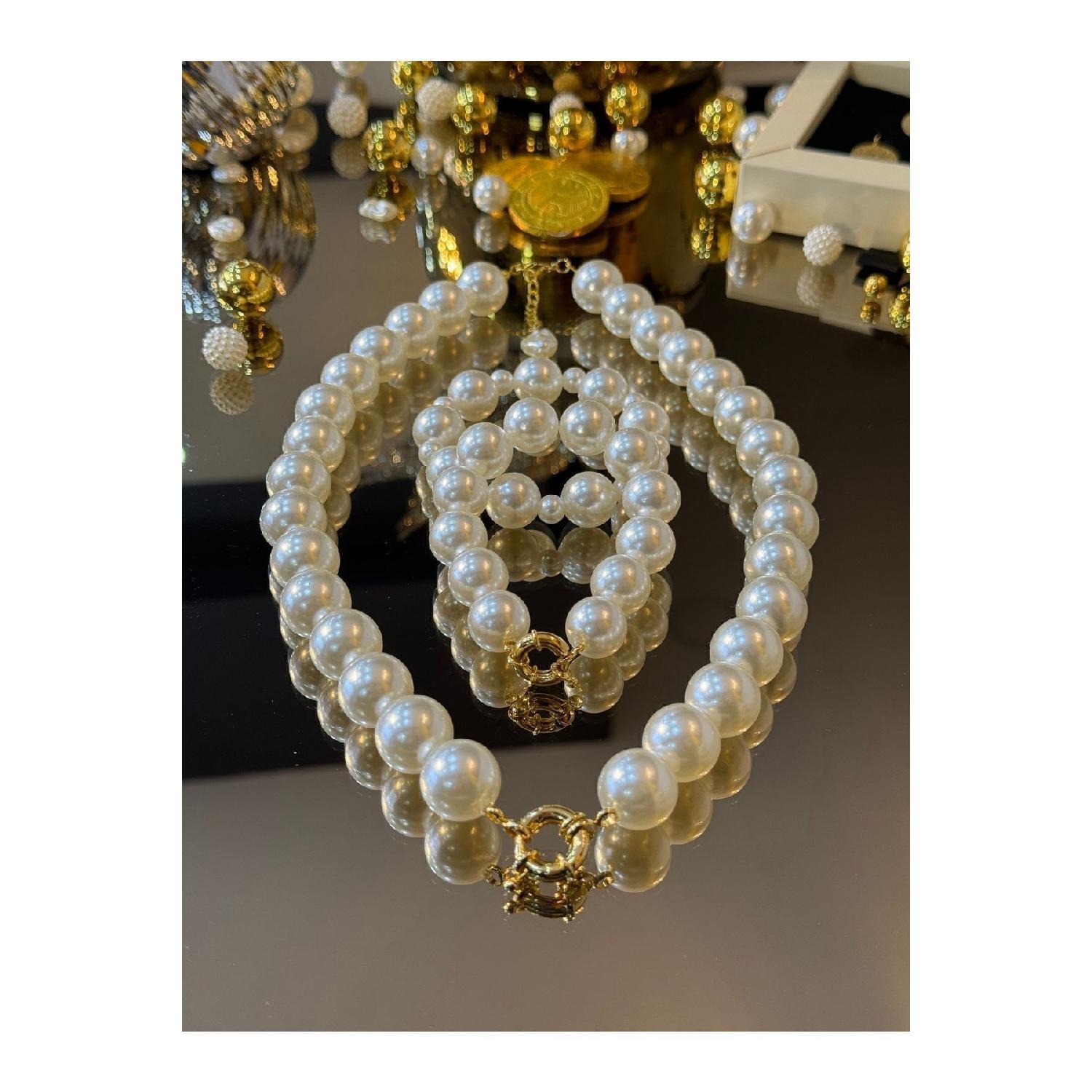 Newi !! Pearl Bracelet With Lock System And Pearl Necklace With Lock System (compatible With All Gold) 14 mm вершковий
Newi !! Pearl Bracelet With Lock System And Pearl Necklace With Lock System (compatible With All Gold) 14 mm вершковий