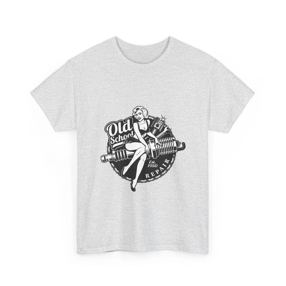 Old School Pinup Vintage T-Shirt Tattoo Spark Plug Design, Fun Gift, Cotton Tee S
Old School Pinup Vintage T-Shirt Tattoo Spark Plug Design, Fun Gift, Cotton Tee S