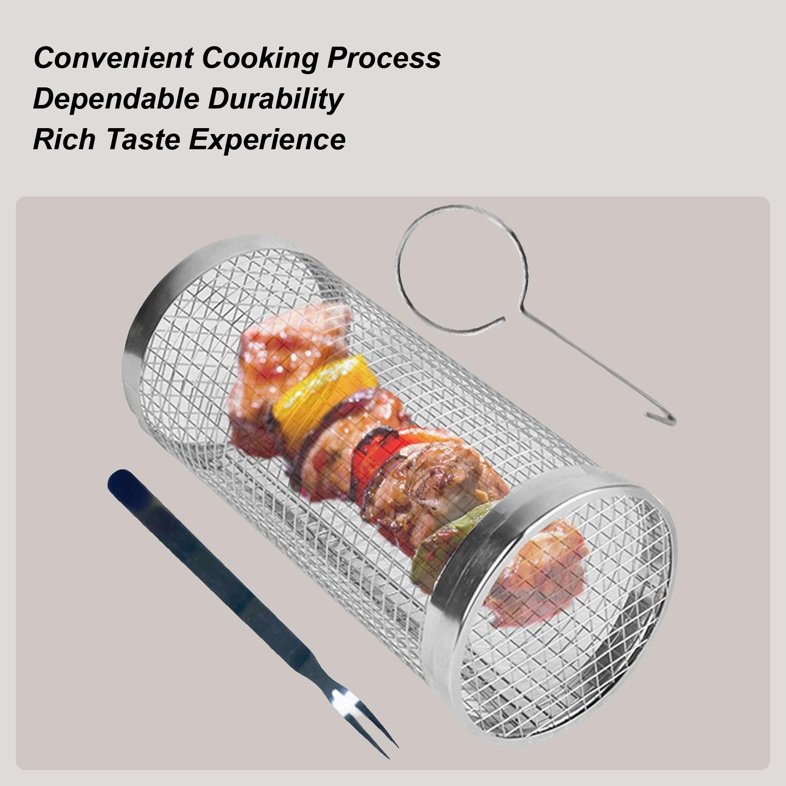 2025 new Stainless Steel BBQ Basket Portable Rolling Wire Mesh Cylinder Grill Basket for Outdoor Camping Barbecue
2025 new Stainless Steel BBQ Basket Portable Rolling Wire Mesh Cylinder Grill Basket for Outdoor Camping Barbecue