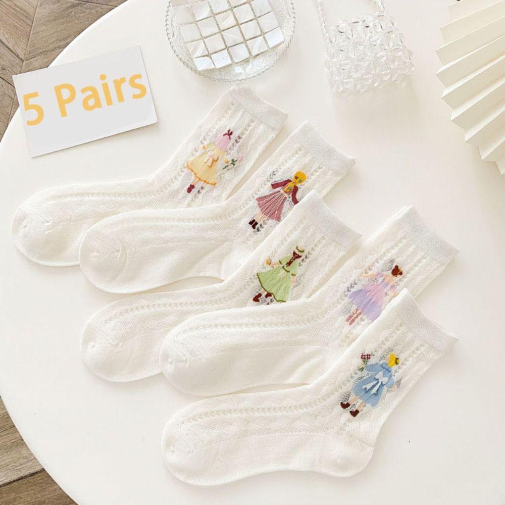 5Pairs Cartoon Girl Mesh Thin Socks Polyester Cotton Lady Socks Cute Tube Socks Women Girls 5Pairs
5Pairs Cartoon Girl Mesh Thin Socks Polyester Cotton Lady Socks Cute Tube Socks Women Girls 5Pairs