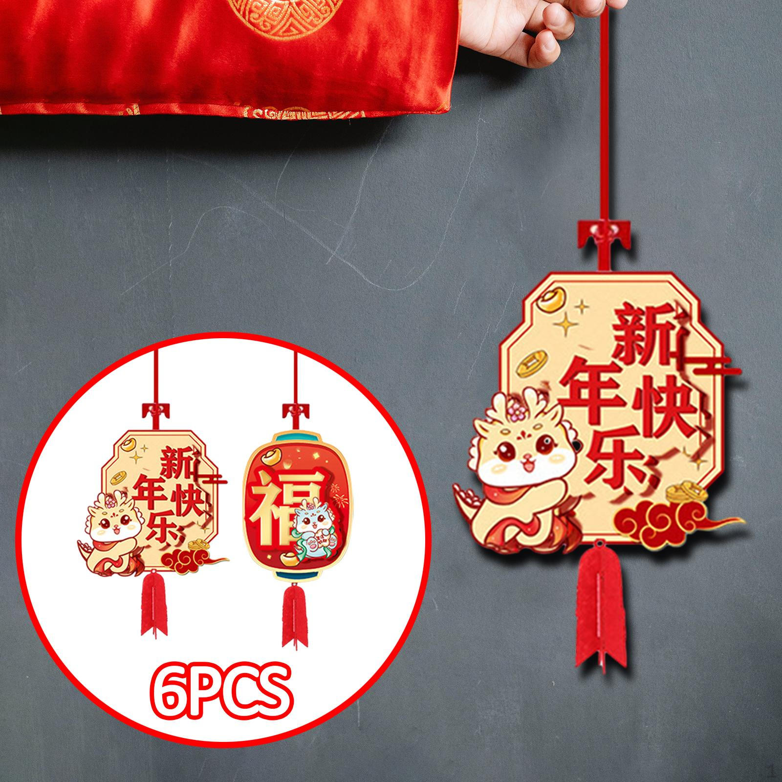 6x Spring Festival Ornament, Pendant, Chinese Year Hanging Decorations, for
6x Spring Festival Ornament, Pendant, Chinese Year Hanging Decorations, for