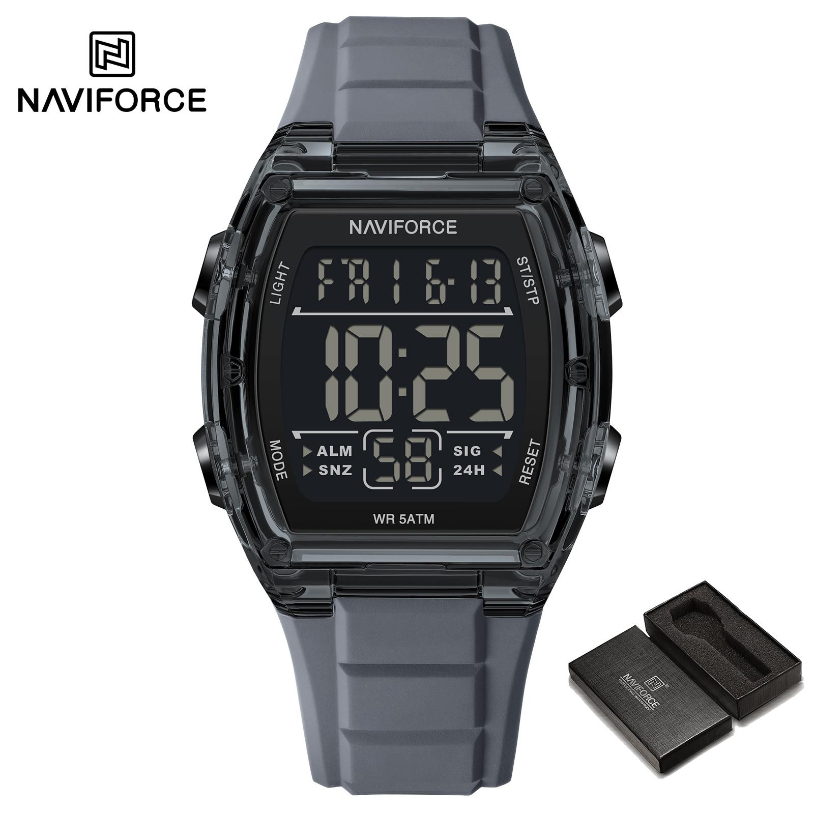NAVIFORCE Оригінальний Зовнішній Чоловічий Хлопчачий РК Цифровий Годинник Календар Хронограф Водонепроникний Нічний Візерунок Силіконовий Ремінець Повсякденний Модний Годинник NF6106 сірий
NAVIFORCE Оригінальний Зовнішній Чоловічий Хлопчачий РК Цифровий Годинник Календар Хронограф Водонепроникний Нічний Візерунок Силіконовий Ремінець Повсякденний Модний Годинник NF6106 сірий
