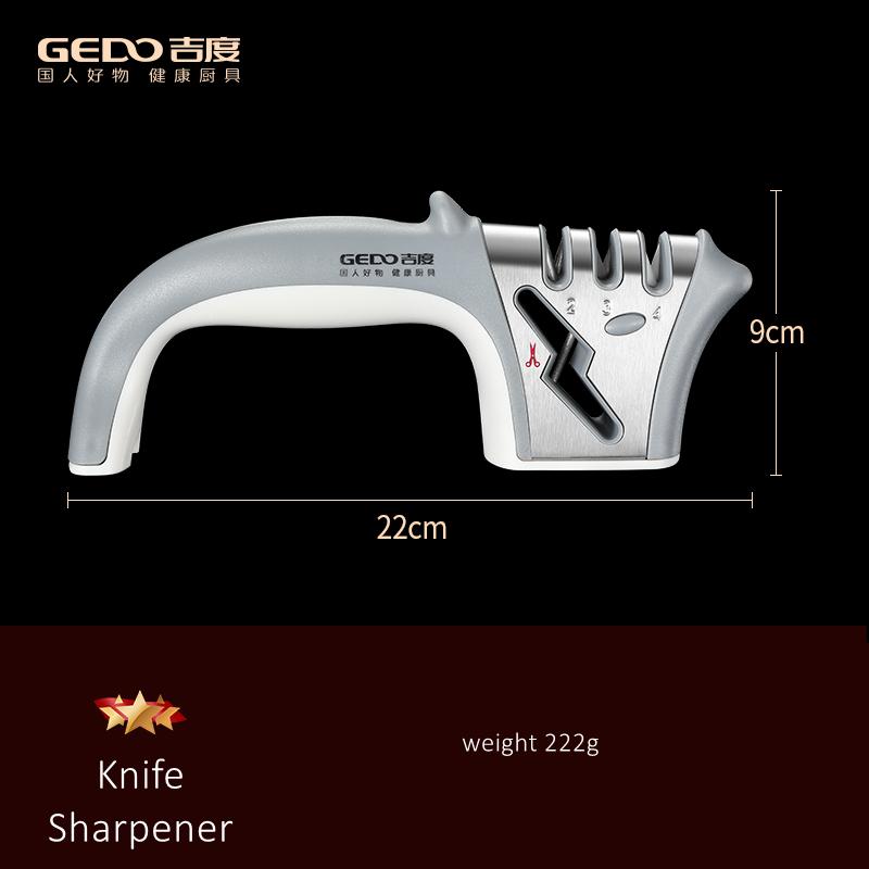 GEDO Non-slip Base Cute Dolphin Shape Kitchen Knife Sharpener 4 Position Family Scissors Sharpening Tool Efficient Grindstone L
GEDO Non-slip Base Cute Dolphin Shape Kitchen Knife Sharpener 4 Position Family Scissors Sharpening Tool Efficient Grindstone L