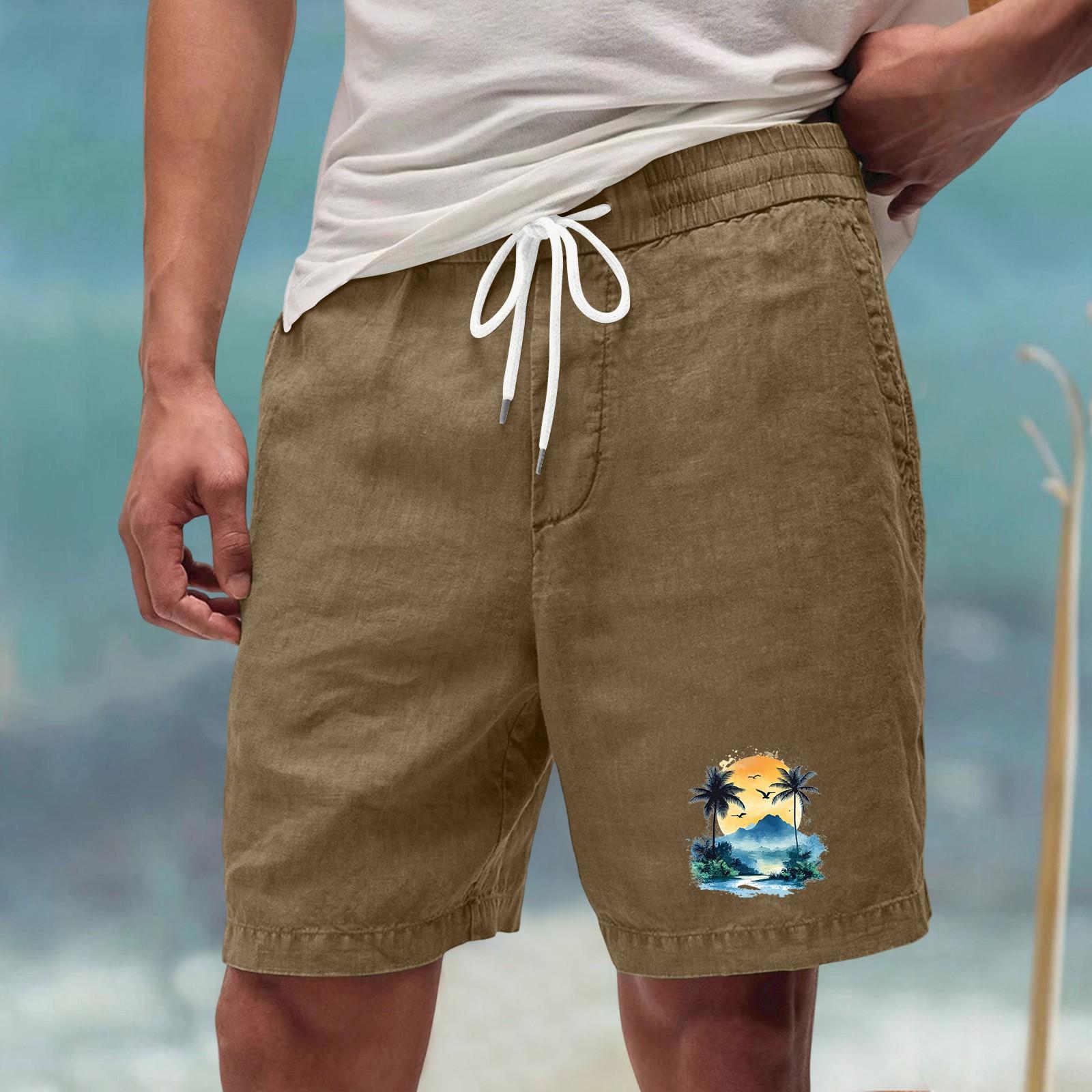 Men s Casual Loose Fit Drawstring Waist Shorts with Hawaiian Landscape Print for Summer Beach Outdoor Sports XL хакі
Men s Casual Loose Fit Drawstring Waist Shorts with Hawaiian Landscape Print for Summer Beach Outdoor Sports XL хакі