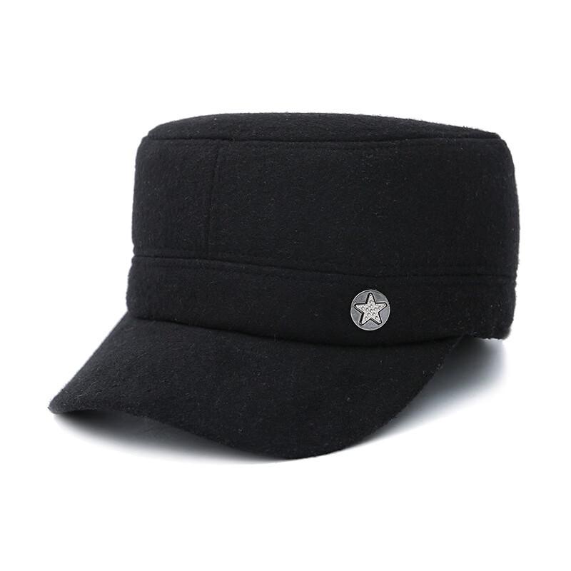 ZHENYUEQI Wool Felt Winter Ear Flap Flat Top Hat with Five-Star Emblem Adjustable
ZHENYUEQI Wool Felt Winter Ear Flap Flat Top Hat with Five-Star Emblem Adjustable