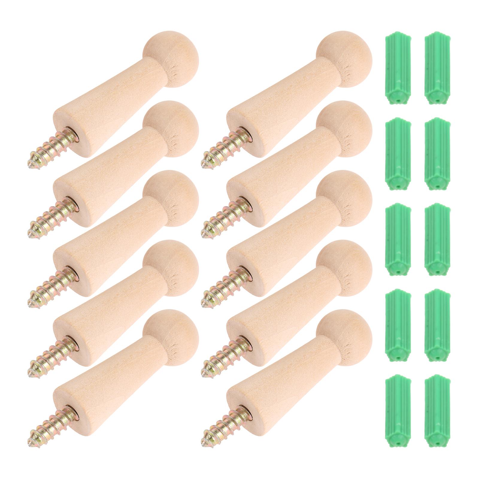 10Pc Screw-On Wooden Hook Home Wall Decor Coat Jacket Towel Mug Shaker Peg Hook +Screw Wall Mounted Door Bathroom Kitchen Hanger
10Pc Screw-On Wooden Hook Home Wall Decor Coat Jacket Towel Mug Shaker Peg Hook +Screw Wall Mounted Door Bathroom Kitchen Hanger