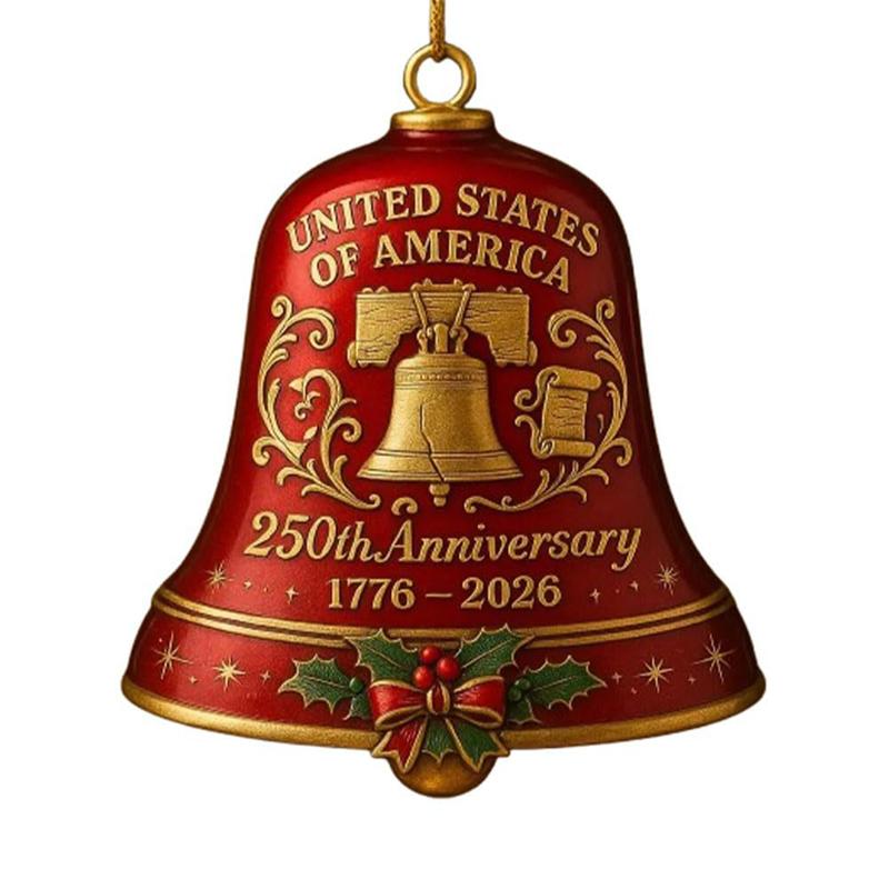 United States 250th Anniversary Bell Ornament Patriotic Commemorative Doorbell Xmas Tree Hanging Decoration Home Decor
United States 250th Anniversary Bell Ornament Patriotic Commemorative Doorbell Xmas Tree Hanging Decoration Home Decor
