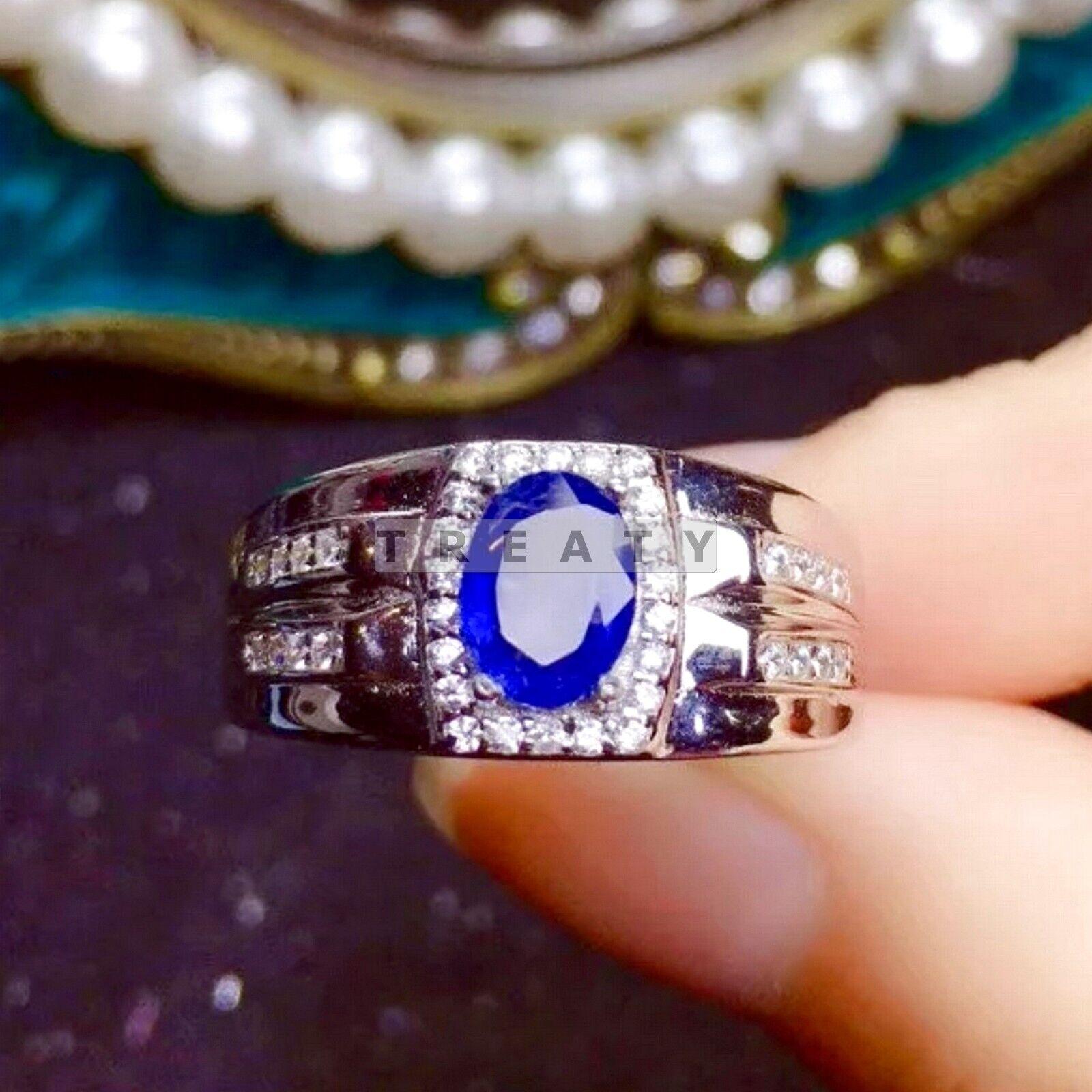 Blue Sapphire Oval Cut Gemstone With 925 Sterling Silver Ring For Men s #227 JL375725405351 4-16 US срібний
Blue Sapphire Oval Cut Gemstone With 925 Sterling Silver Ring For Men s #227 JL375725405351 4-16 US срібний