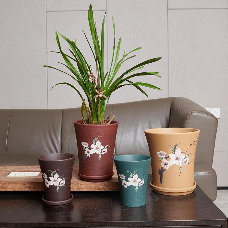 Ceramic Flower Pots Tall Orchid Pots Stoneware with Tray Ceramic Pots Plants Succulent Plant Accessories Balcony Decorations
Ceramic Flower Pots Tall Orchid Pots Stoneware with Tray Ceramic Pots Plants Succulent Plant Accessories Balcony Decorations