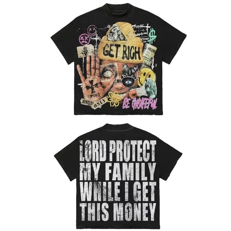 New Retro Hip Hop Style Graphic Printed Loose Fit Cotton T-Shirt For Men Women 4XL
New Retro Hip Hop Style Graphic Printed Loose Fit Cotton T-Shirt For Men Women 4XL