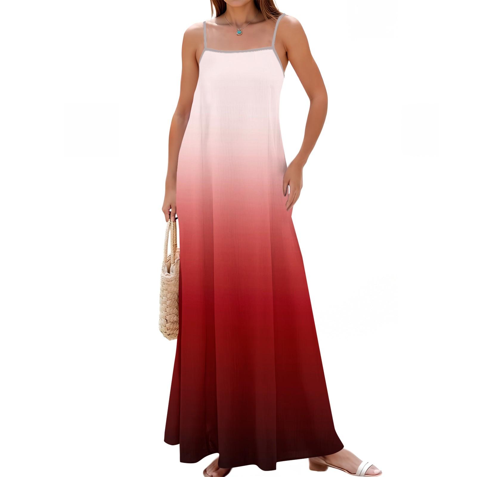 Women s Summer Casual Fashion Adjustable Suspenders Printed Long Dress M червоний
Women s Summer Casual Fashion Adjustable Suspenders Printed Long Dress M червоний