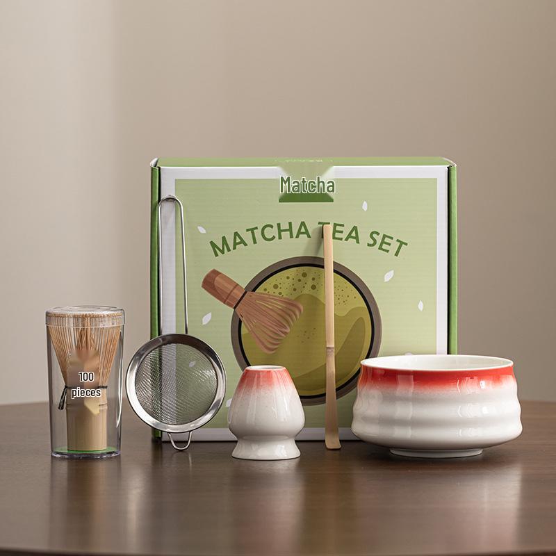 Five-Piece Japanese Matcha Set: Ceramic Bowl, Whisk Holder, Tea Scoop, Bamboo Whisk, Song Dynasty Tea Tools
Five-Piece Japanese Matcha Set: Ceramic Bowl, Whisk Holder, Tea Scoop, Bamboo Whisk, Song Dynasty Tea Tools