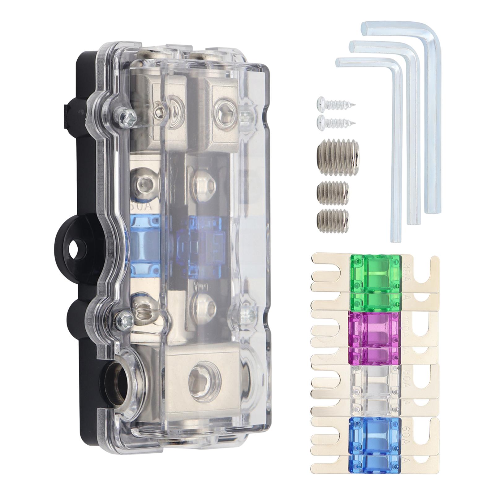 Fused Power Distribution Block Set Anl Fuse Holder Vehicle Repair Parts Strong Fireproofing Grade for Car Audio Replacements
Fused Power Distribution Block Set Anl Fuse Holder Vehicle Repair Parts Strong Fireproofing Grade for Car Audio Replacements