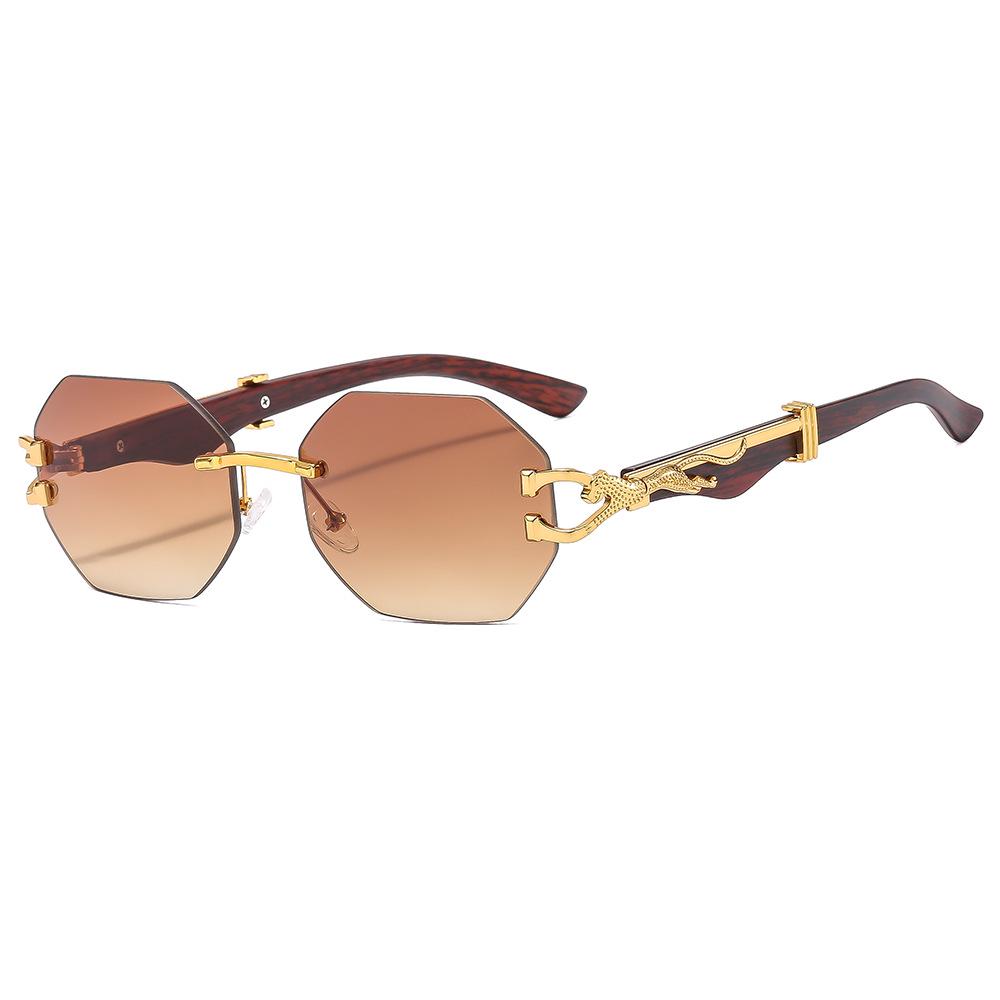 Trendy Frameless Square Sunglasses with Leopard Accent Regular
Trendy Frameless Square Sunglasses with Leopard Accent Regular