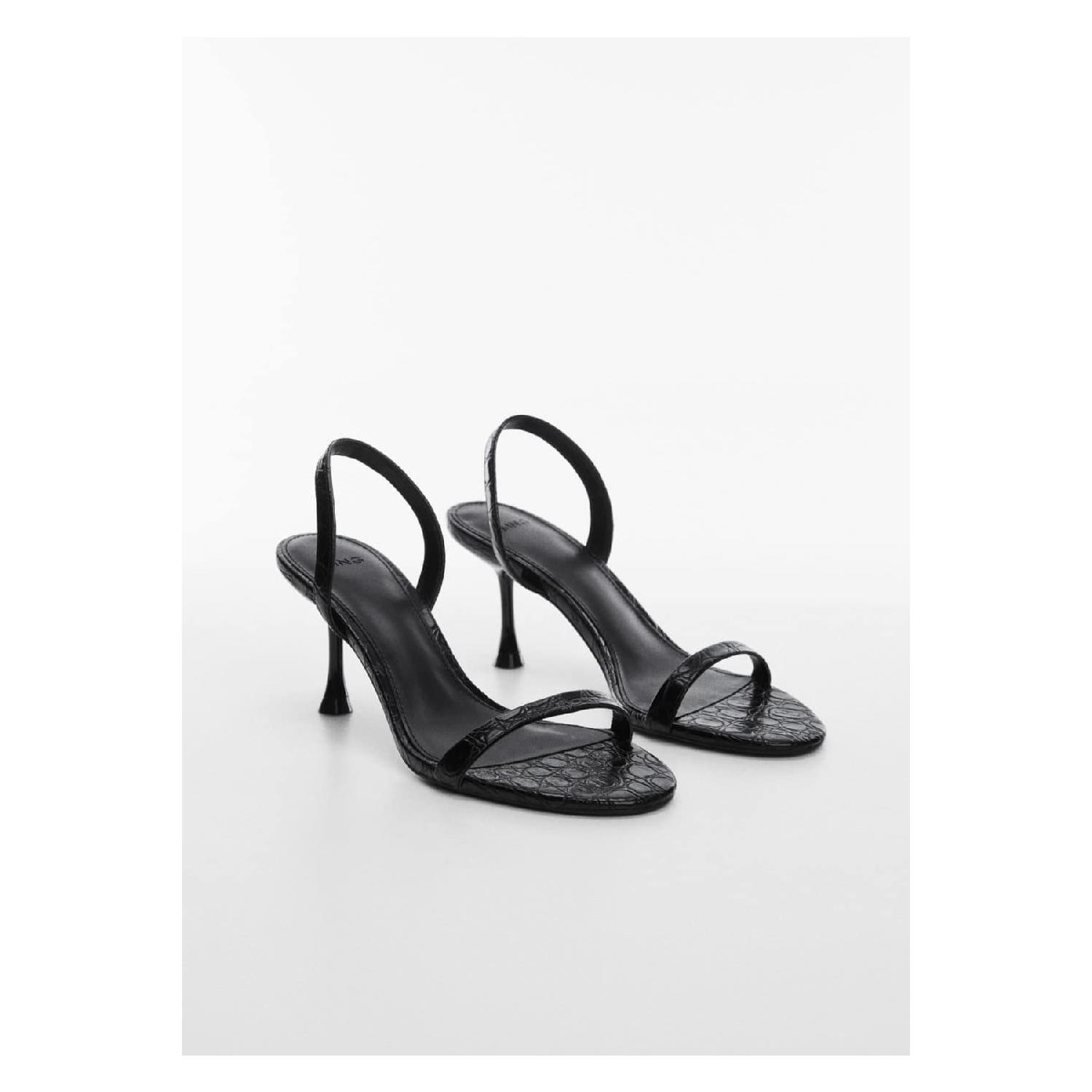 Босоножки на каблуке с узором из крокодиловой кожи 
Босоножки на каблуке с узором из крокодиловой кожи