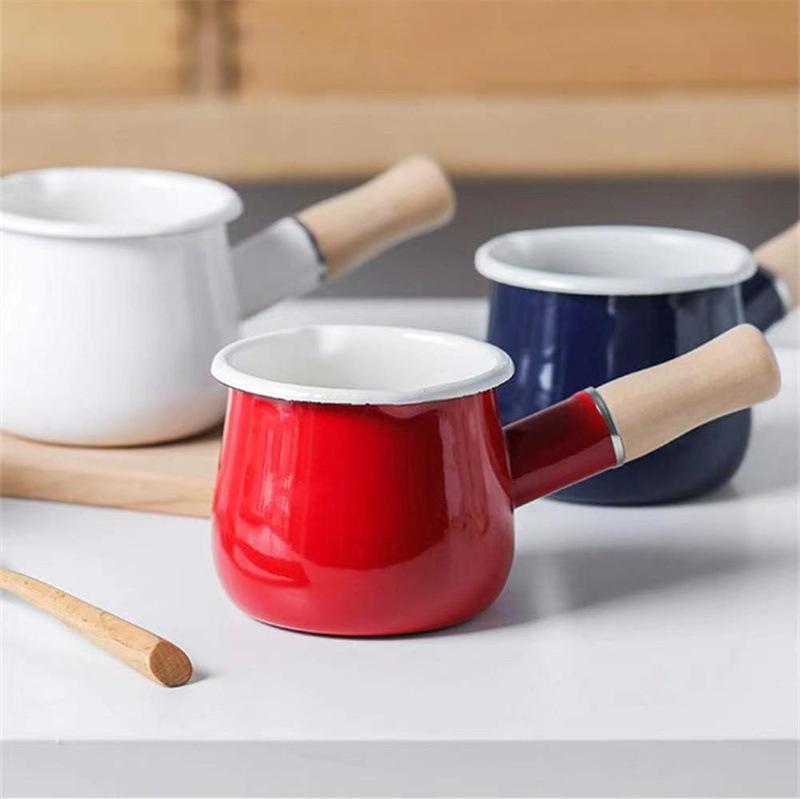 Enamel milk pot Japanese style 10CM mini butter pot baby food supplement pot can be fried and
Enamel milk pot Japanese style 10CM mini butter pot baby food supplement pot can be fried and